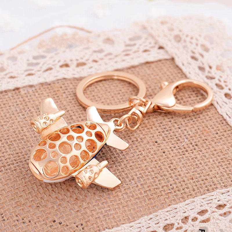 Wholesale Zinc Alloy A380 Small Airplane Model Key Chain